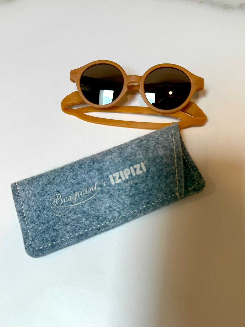Bonpoint and IZIPIZI Baby Sunglasses in Mustard Yellow